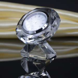 Optical Glass Diamond Crystal Desk <strong>Clock</strong> MH-C0201 - Product Image 3