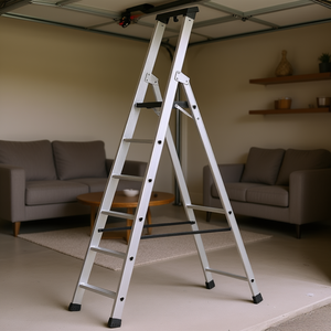 บันไดอลูมิเนียมแบบพับได้ 6 ขั้น สำหรับใช้ในบ้าน - Product Image 3