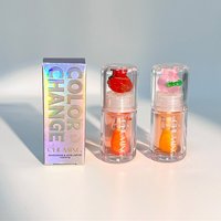 Huile à lèvres hydratante et illuminatrice à la vitamine C et aux peptides, enrichie en feuille d'or, biologique et végane, pour marque privée et vente en gros