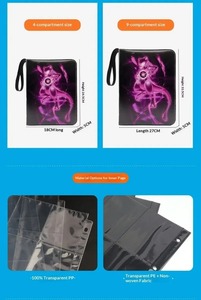 Album de rangement pour cartes Pokémon, figurines d'anime, album photo, album de collection à feuilles mobiles en PU avec fermeture éclair, pour fans de Game <span class=keywords><strong>King</strong></span>, pack de cartes Pikachu, <span class=keywords><strong>jouet</strong></span> - Product Image 6