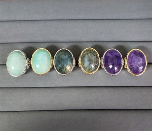 <span class=keywords><strong>Bijoux</strong></span> rétro plaqué argent bague en pierre <span class=keywords><strong>véritable</strong></span> haute qualité <span class=keywords><strong>améthyste</strong></span> amazonite labadorite bague ouverte réglable <span class=keywords><strong>bijoux</strong></span> en gros - Product Image 5