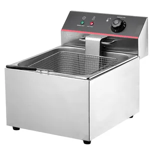 11L Commercial Electric Deep Fryer Basket Chip Cooker Stainless Steel kitchen