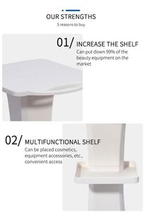 Bandeja de instrumentos de belleza Carro rodante Carrito Spa Carrito de belleza con ruedas - Product Image 4