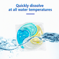 Lessive en capsules 4-en-1 pour vêtements, liquide à 4 compartiments, écologique, nettoyage en profondeur, détachant, adoucissant, rafraîchissant, OEM ODM, directement de l'usine