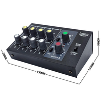 Mini-mixeur audio 8 canaux pour microphones, amplificateur de son pour karaoké et petits instruments