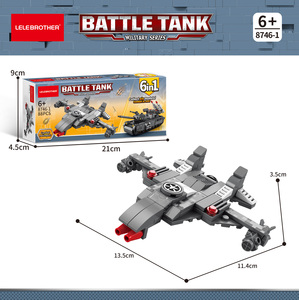 Chaser Tank – Blocs de construction 6-en-1 – Modèle de véhicule tactique 156 pièces, kit de briques éducatives miniatures pour cadeaux de fête et objets promotionnels - Product Image 3