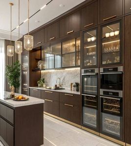 <span class=keywords><strong>Cuisine</strong></span> moderne simple Prima, armoires de <span class=keywords><strong>cuisine</strong></span> en forme de U, noir mat, plan de travail blanc, design personnalisé, décoration - Product Image 1