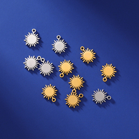 Mini-breloques soleil en acier inoxydable, pendentifs mignons et minuscules pour la fabrication de bijoux DIY (colliers, bracelets, boucles d'oreilles) - Vente en gros