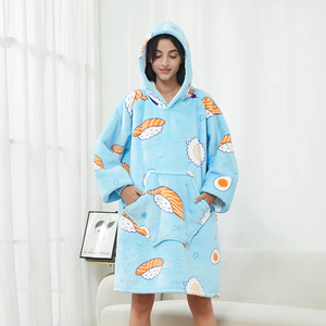 <span class=keywords><strong>Pigiama</strong></span> in pile oversize indossabile in poliestere 100% invernale di alta qualità per bambini adulti - Product Image 3