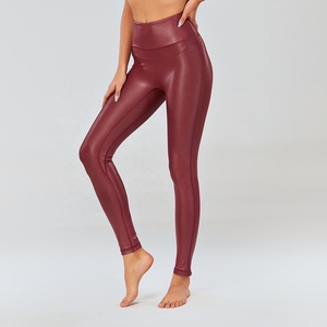 Leggings JIEJIN Personalizzati in <span class=keywords><strong>Ecopelle</strong></span> Elasticizzata a Vita Alta, Colori Vivaci, Lucidi per Fitness e Palestra da Donna - Product Image 1