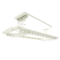Séchoir à linge électrique intelligent rétractable et pliable en aluminium avec télécommande et commande vocale pour maison et balcon