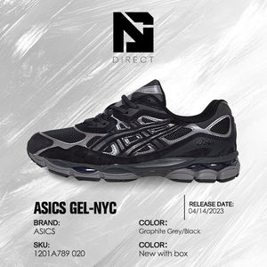 Asics Gel NYC 'Gris Grafito Negro' Zapatos Transpirables de Moda para Hombre, Compra en Línea, Zapatillas Deportivas para Hombre - Product Image 6