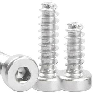 Stainless Steel Cylindrical Head Internal Hex Socket Self Tapping Screw M3 M4 M5 Metric Class 4.8 Grade A Metal Use - Product Image 4