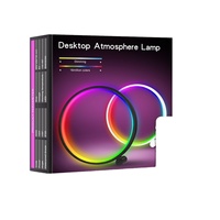 Lampe de Chevet LED RGB Intelligente à Succès Commercial, Lampe d'Ambiance à Dôme ABS avec Interrupteur B22 pour Chambre, Salle de Jeu et Décoration de Chevet