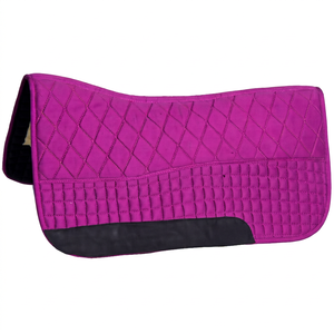 Tapis de selle tout usage violet matelassé en polyester avec doublure en polaire pour l'équitation - Product Image 1