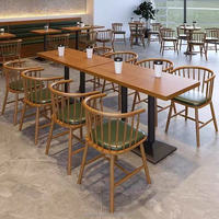Sofá de Dos Plazas para Restaurante, Muebles de Madera Maciza para Cafetería, Conjunto de Mesa y Sillas para Restaurante, Banco Sofá, Sillón Semicircular
