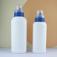 Contenants carrés en plastique HDPE personnalisés de 400 ml et 600 ml pour shampoing liquide et lessive, avec bouchon à vis pour emballage d'assouplissant textile