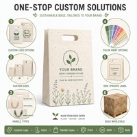 Sacs à graines plantables personnalisés en papier, sacs de jardin en gros, sacs écologiques pour plantes, sacs à graines plantables en vrac de petite taille