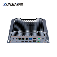 Mini PC Industrial Integrado sin Ventilador para Computación IoT Edge, 12.ª Gen. N150 N305, 3*LAN, 6*COM, 1*DDR5 16GB, 5G/WIFI, 1*HD/LVDS/DP