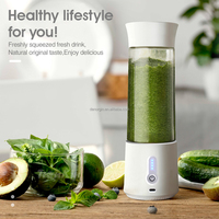 Blender portable sans fil USB, mixage rapide en 30 secondes, broyage de glace, mini-blender alimentaire en PCTG sans BPA, presse-agrumes de voyage