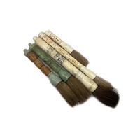 Grande brosse chinoise en jade naturel sculptée sur os de bœuf de style ancien pour la décoration de meubles