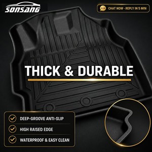 Tapis de sol de voiture SONSANG TPE haute résistance pour <span class=keywords><strong>Chevrolet</strong></span> Tahoe 7 places 2015-2020, sur mesure, toutes saisons, imperméables - Product Image 2