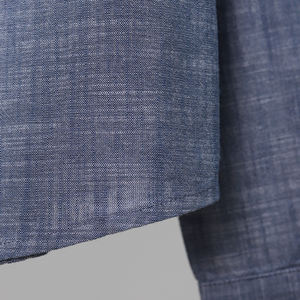 Camisa informal de manga larga gris azulado de alta calidad para hombre, 100% algodón, para uso diario - Product Image 3