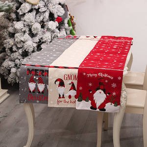 New Design Home Decor Gray <b>Table</b> Cloth Red <b>Table</b> <b>Runner</b> Sublimation Plaid Christmas <b>Table</b> <b>Runner</b> With Gnomes - Product Image 5