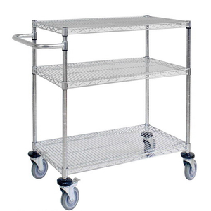 ชั้นวางของ3ชั้นสำหรับใช้ในห้องนอนห้องแสดงสินค้าทำจากโลหะโครเมี่ยมปรับได้ - Product Image 6