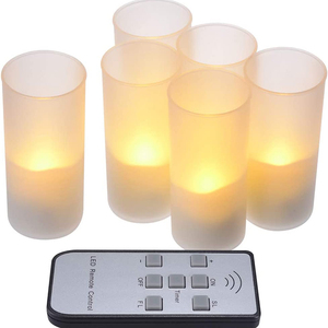 Flameless Candles with Rechargeable Base <strong>Led</strong> Candle Flickering <strong>Tea</strong> <strong>Lights</strong> with Timer - Product Image 5