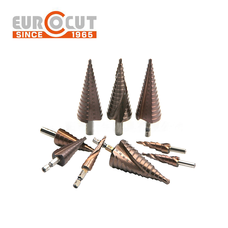 Four Spiral Flute Step Drill Bit, HSS Step Drill Bits (1/4"-3