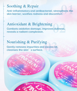 สบู่ผิวขาวใสจากโรงงานโดยตรง สูตรขมิ้นดำ ปลอดภัย บำรุงผิวชุ่มชื้น กระตุ้นคอลลาเจน สบู่ล้างหน้าเพื่อผิวเปล่งประกาย - Product Image 5
