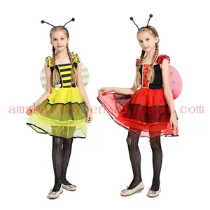 Animate Bee Kostüm Marienkäfer Kleid Kostüm für Mädchen mit Tutu Tutu Kleid Halloween Geburtstag Dress Up Pretend Play für Kinder