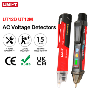 Detector de Voltaje CA sin Contacto UNI-T UT12D UT12M UT12E 24V-1000V, Lápiz Indicador Eléctrico, Voltímetro de Enchufe, Probador L59 - Product Image 2