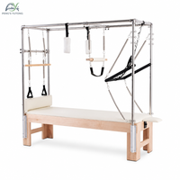 Reformer Cadillac de Pilates 3 en 1 de Madera de Arce de Grado Profesional para Gimnasio, Equipo Completo de Entrenamiento