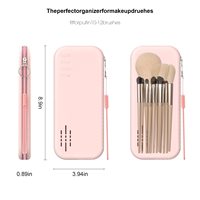 Porte-pinceau de maquillage de voyage sac de pinceau de maquillage portable en silicone avec trous d'air sac organisateur cosmétique doux et étanche