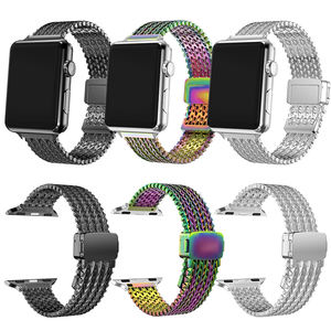 Correa de Reloj Ultra Lujosa para <span class=keywords><strong>Apple</strong></span> <span class=keywords><strong>Watch</strong></span> 10, Nueva Correa de Metal con Diseño de Espiga de Trigo y Hebilla de Acero Inoxidable, Compatible con <span class=keywords><strong>Apple</strong></span>, Huawei y Samsung - Product Image 2