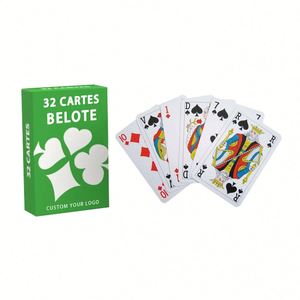 Cartes à Jouer Françaises Personnalisées avec Logo – 32 Cartes – 16 Ans d'Expertise Usine – Jeu de Cartes Poker, Rêve, <span class=keywords><strong>Coinche</strong></span>, Belote - Product Image 2