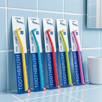 Brosse interdentaire en nylon souple avec manche en plastique pour adultes, faible MOQ, support OEM, pour soins dentaires personnels à domicile, vente en gros