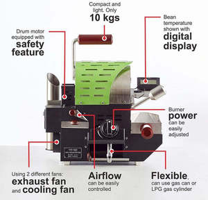 For <b>Touch</b> <b>Screen</b> Digital Temperature Control Electric 100G Small Home Commercial Stainless Steel <b>Coffee</b> Roaster - Product Image 6