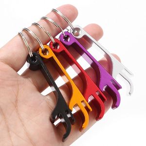 Porte-clés décapsuleur en aluminium gravé personnalisé avec logo, décapsuleur en acier inoxydable promotionnel - Product Image 4