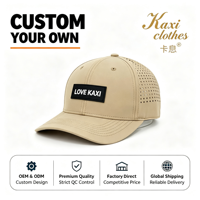 Casquettes de baseball Kaxi en velours côtelé/toile à 6 panneaux, ajustables, avec logo personnalisé, patch tissé découpé au laser, pour l'extérieur et décontractées