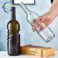 Ensemble de vin léger de haute qualité 187ml 375ml 500ml et 750ml bouteilles en verre de Bourgogne avec bouchon de couronne