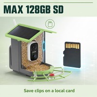 Mangeoire à oiseaux solaire avec caméra 5200mAh 4MP IP65, reconnaissance d'oiseaux par IA, matériau ABS pour jardin