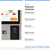 Kiosque de commande en libre-service mural pour restaurant, écran tactile, kiosques de paiement, kiosque de paiement automatique, machines de paiement par carte