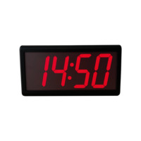 Reloj IP PoE Rojo de 4 Pulgadas y 4 Dígitos, Servidor de Tiempo GPS Sincronizado, Cambio Automático de Horario de Verano