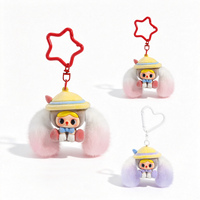 Porte-clés en peluche Pinocchio ThingsWoo, pendentif mignon et moelleux en forme de personnage de dessin animé, figurine douce en tissu floqué pour la décoration de sacs et de sacs à dos