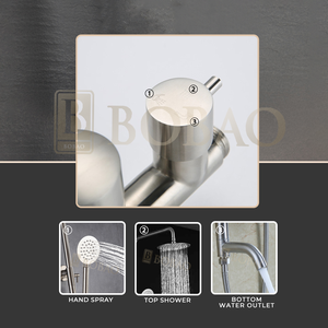 ระบบฝักบัวติดผนังสแตนเลสทรงกลมทันสมัย 3 ฟังก์ชั่น ชุดฝักบัวน้ำร้อนน้ำเย็น - Product Image 3