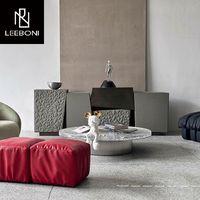 Usine sur mesure moderne Simple maison couloir mural suspendu bloc de construction carré luxe métal cuir buffet