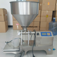 Machine de remplissage de pâte à piston de 1 à 5 litres, prix d'usine, 4 buses, remplisseuse semi-automatique pour huile alimentaire, gel, crème cosmétique en stock